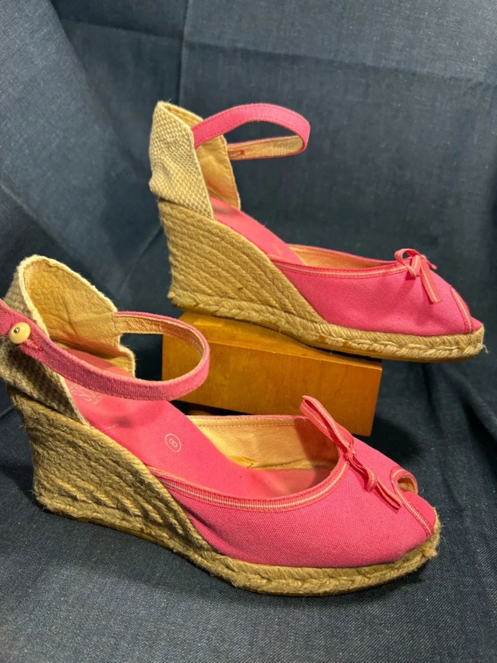 Elena Solano espadrilles wedge made in Spain peep toe